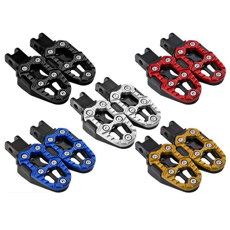 JT-001-1 CNC Aluminum Alloy Wear-resistant and Non-slip Pedals Universal Rear Pedals(Red)