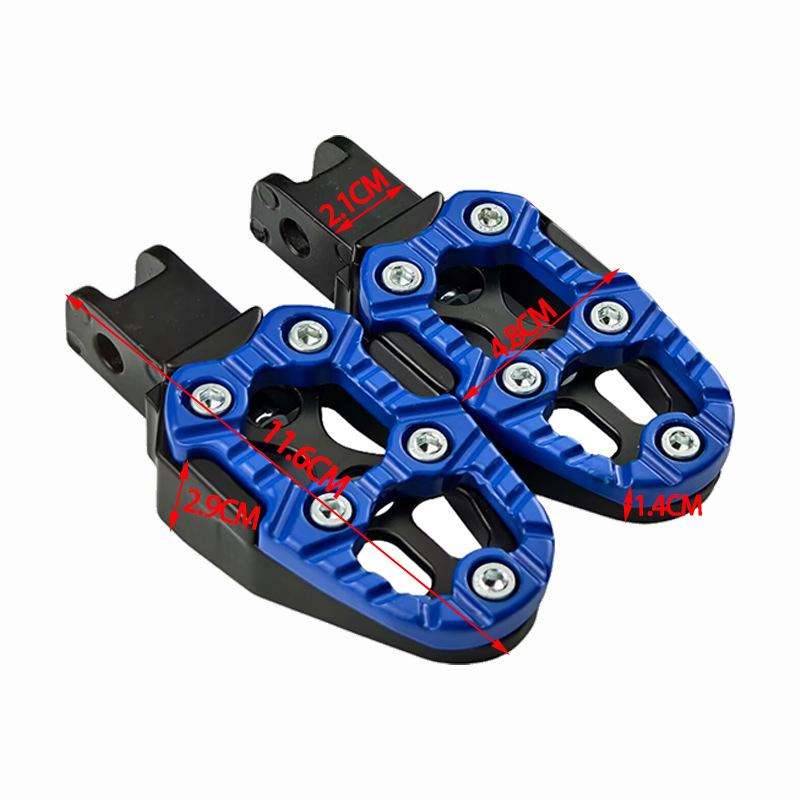 JT-001-1 CNC Aluminum Alloy Wear-resistant and Non-slip Pedals Universal Rear Pedals(Red)