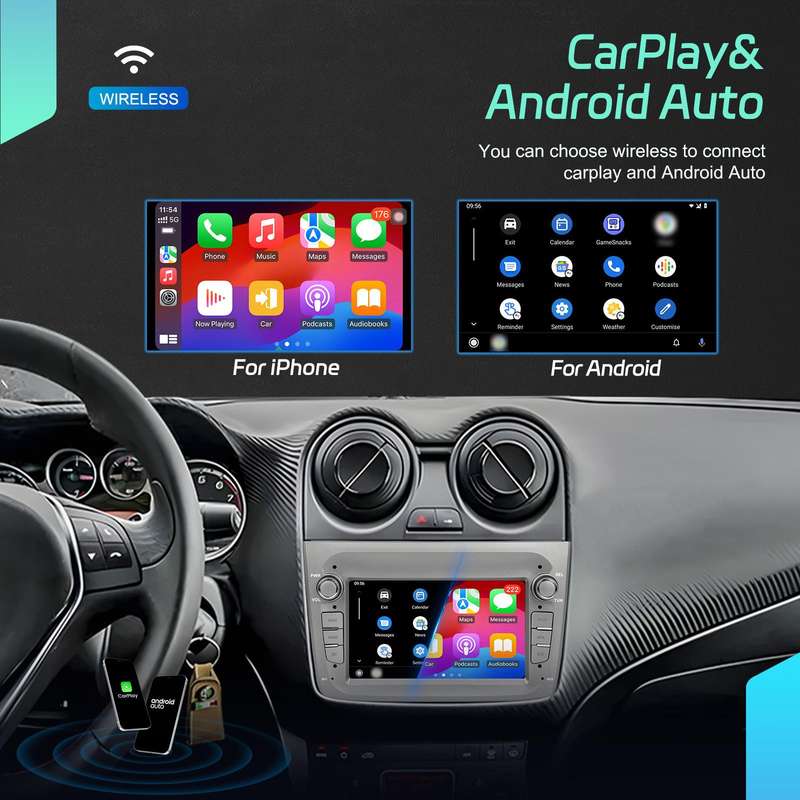 For Alfa Romeo MITO 2008-2016 7 inch Horizontal Screen Android 15 Carplay Car Center Control Integra