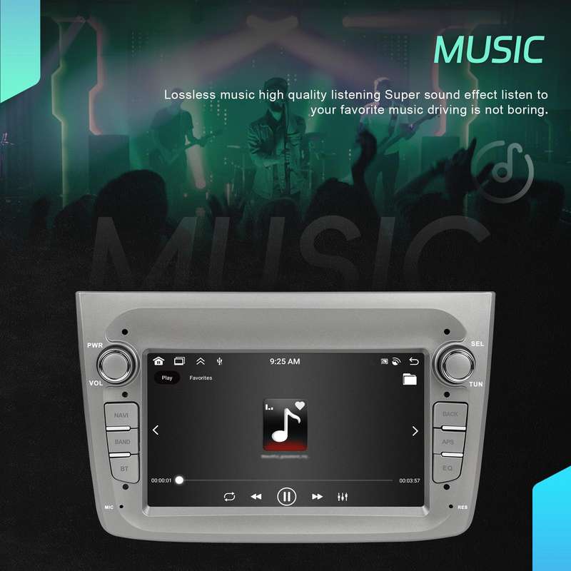 For Alfa Romeo MITO 2008-2016 7 inch Horizontal Screen Android 15 Carplay Car Center Control Integra
