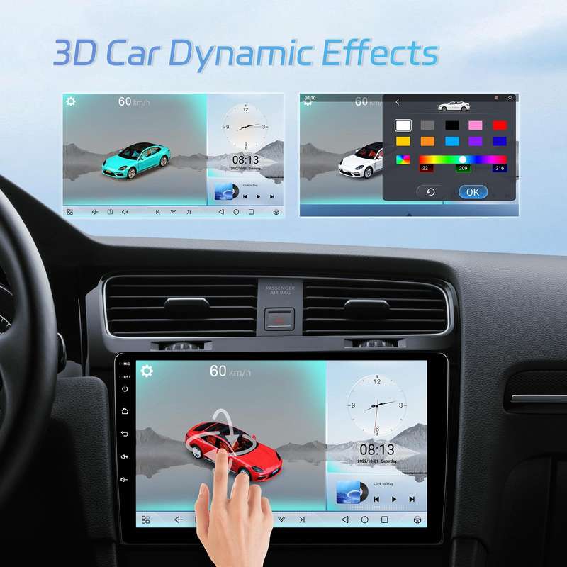 7 Inch 4+64G WiFi Version Dual Butt Universal Bluetooth Wireless Carplay Car Navigation Center Contr