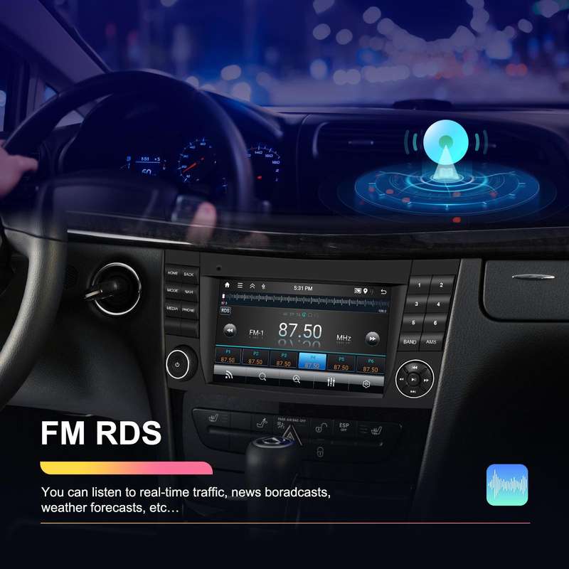 7 inch Horizontal Screen 2+64G Bluetooth Car Player Carplay Car Center Control Integrated Machine Fo