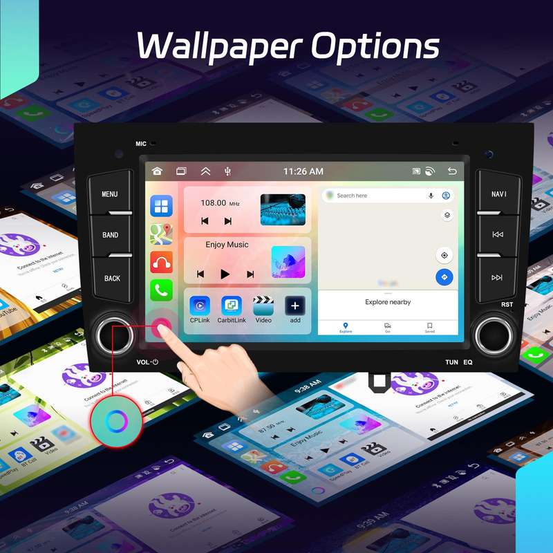 For Peugeot 408 7 inch Horizontal Screen Carplay Car Player Car Navigation Center Control, Spec: Sta