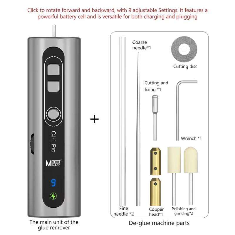 MaAnt CJ-1Pro Electric Glue Remover Cutting Grinding Machine Phone Repair Screen Glue Removal Stick