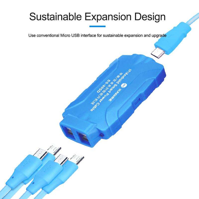 SUNSHINE SS-905D For iPhone / Android Series Power Supply Start-up Cables Mobile Phone Repair Test C
