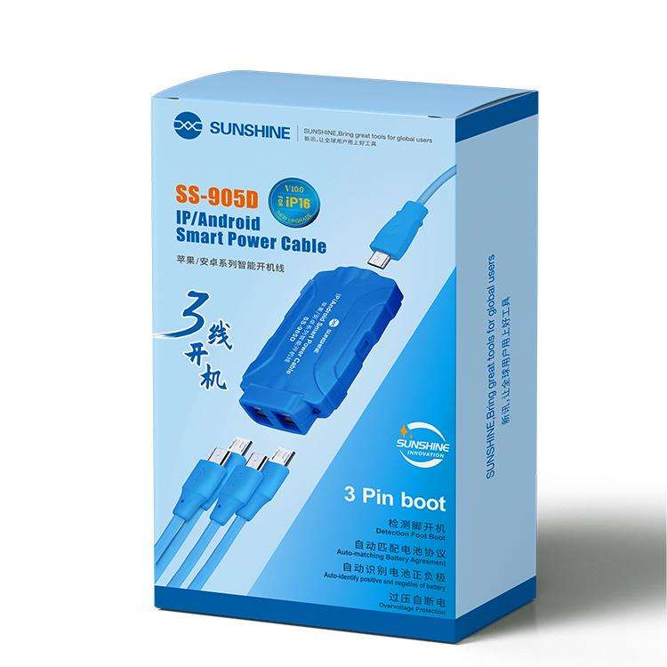 SUNSHINE SS-905D For iPhone / Android Series Power Supply Start-up Cables Mobile Phone Repair Test C