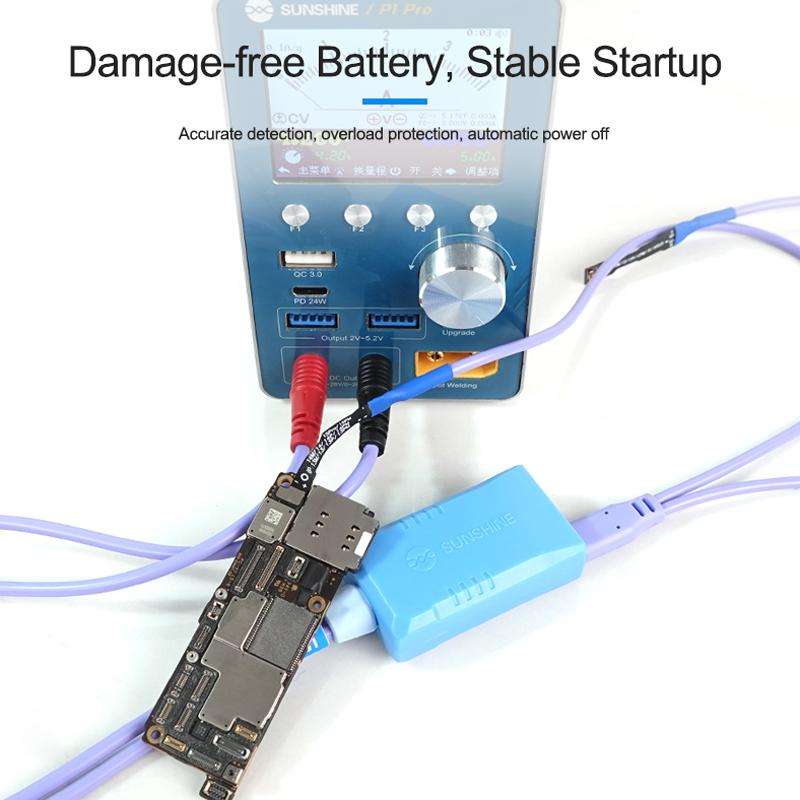 SUNSHINE SS-908E For iPhone 11-16 Series Simple Power Supply Start-up Cable Expandable Mobile Phone