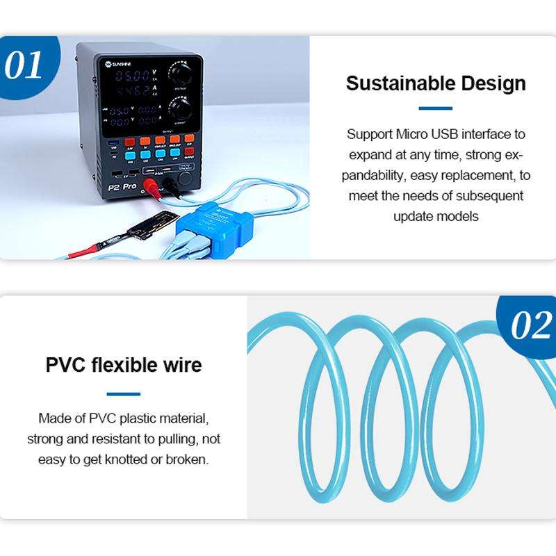SUNSHINE SS-908G For iPhone 16 Series Power Supply Start-up Cable Mobile Phone Repair Test Cable