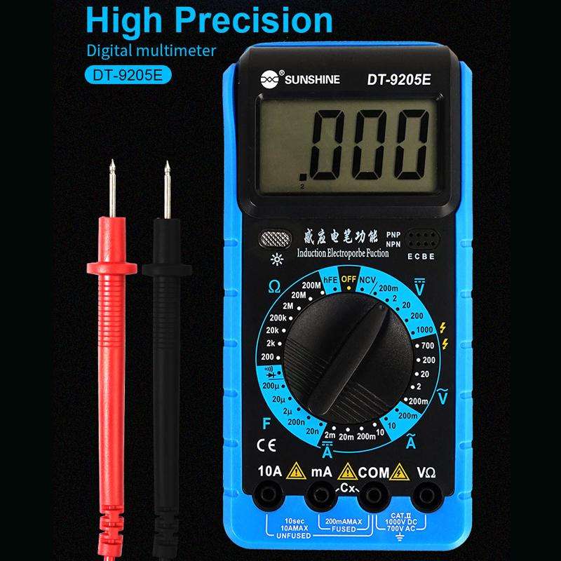 SUNSHINE DT-9205E High-Precision Digital Multimeter For Measuring Current Voltage Portable Repair El