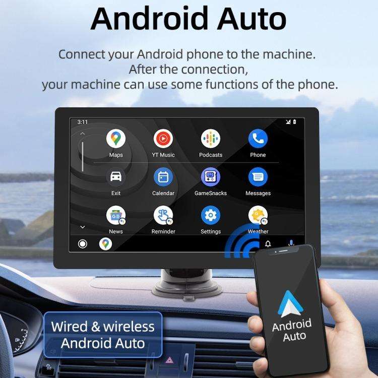 Car Universal Screen Stereo HD MP5 Player Reversing Monitor With Rear View Camera