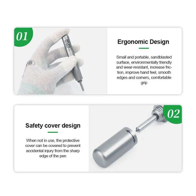 RELIFE RL-066A Repairing Mobile Phone Back Cover Glass Explosion Pen Disassembling Lens Frame Diamon