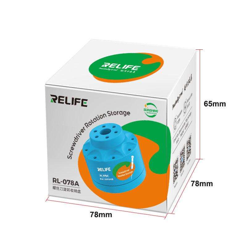 RELIFE RL-078A Screwdriver Rotating Storage Box Mobile Phone Repair Screwdriver Bit Storage Box