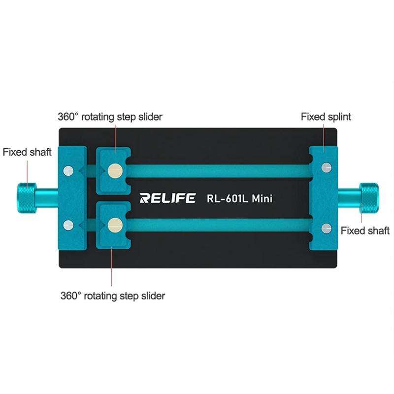 RELIFE RL-601L Mini Rotary Mobile Phone Motherboard Repair Multi-Use Card Holder High Temperature Re