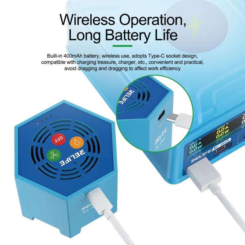 RELIFE RL-014C Mobile Phone Repair Motherboard Cooling Fan + UV Curing Lamp 2 In 1 UV Curing Lamp fo