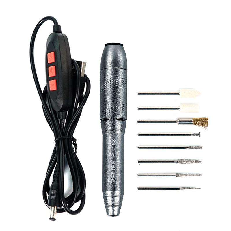 RELIFE RL-068 Speed-adjustable Handheld Grinding Pen Rust Removal Polishing Motherboard Repair Elect