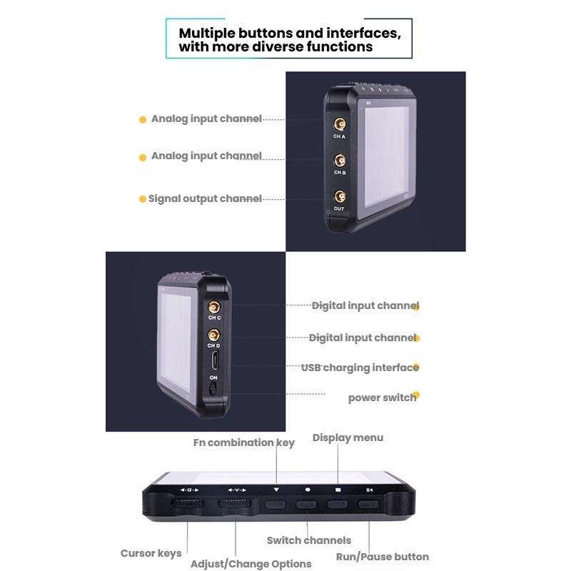 Mini Handheld Digital Storage Four-channel Automobile Maintenance Oscilloscope(DS213)