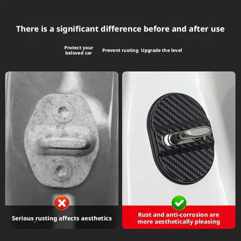 5sets Door Latch Protector Plastic Door Latch Cover Shock Absorbing Noise Reducing Soundproofing Adh