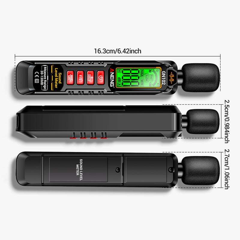 ANENG Sound Decibel Tester Volume Sound Level Noise Meter(No Battery)
