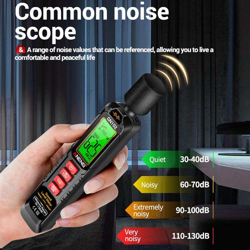 ANENG Sound Decibel Tester Volume Sound Level Noise Meter(No Battery)