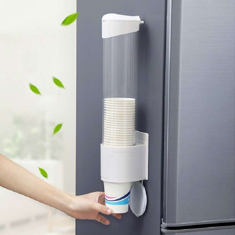 Household Disposable Cup Holder Wall-mounted Rack Convenient Dustproof Automatic Cup Taker, Specific