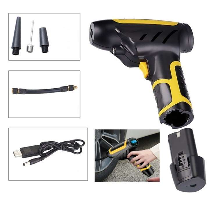 Vehicle-mounted Air Pump With Lamp And Handheld Intelligent Digital Display Charging Air Pump, Style