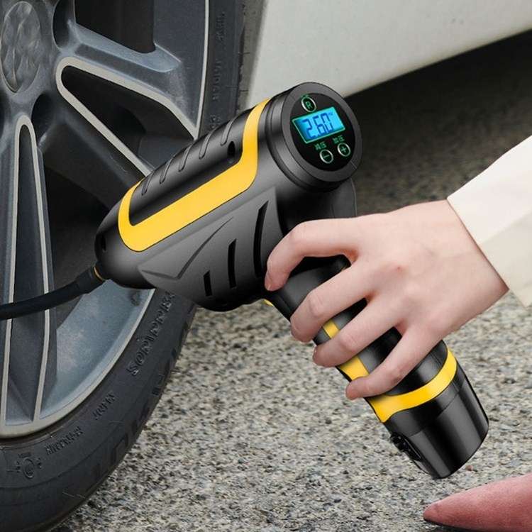 Vehicle-mounted Air Pump With Lamp And Handheld Intelligent Digital Display Charging Air Pump, Style