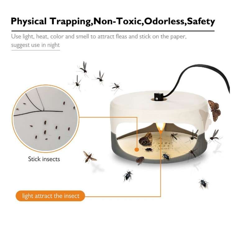 Flea Trap Pet Home Flea Lamp, Plug Type:EU Plug