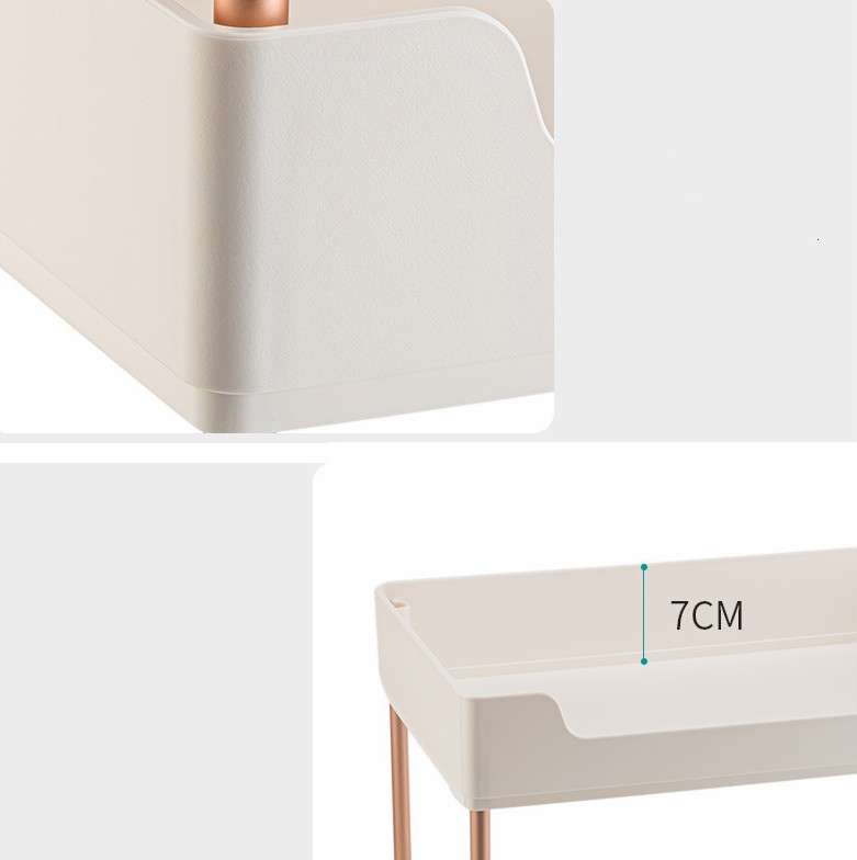 Rack Trolley Narrow Section Floor Multi-layer Book Storage Rack, Style:Three Layers