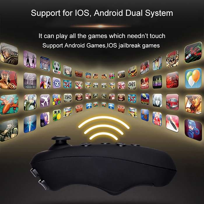 VRPARK Virtual Reality 3D VR Glasses Gamepad Game Joystick Bluetooth Remote Controller for iPhone IO