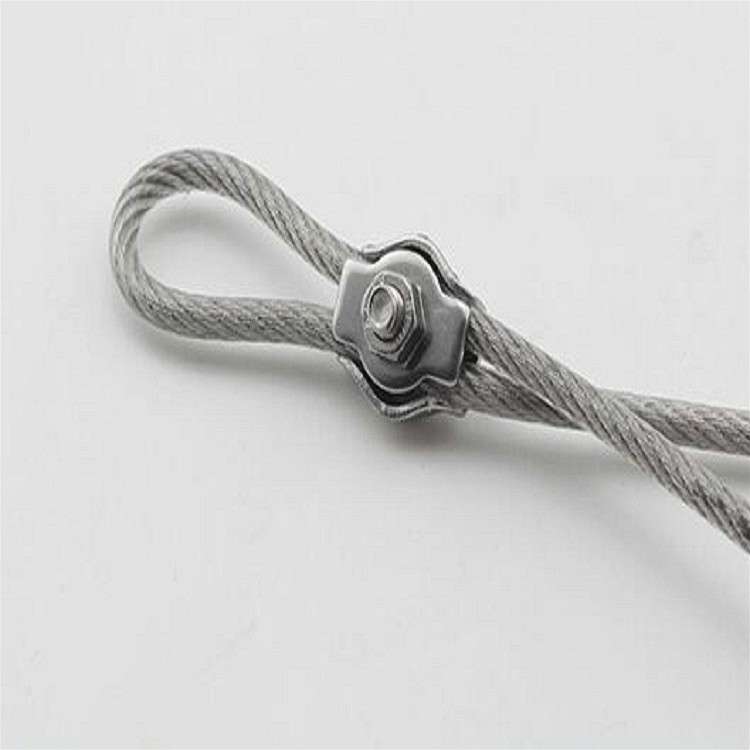 304 Stainless Steel Plate Single Clip Double Clamp Wire Rope Clamp, Specification:M6, Style:Double