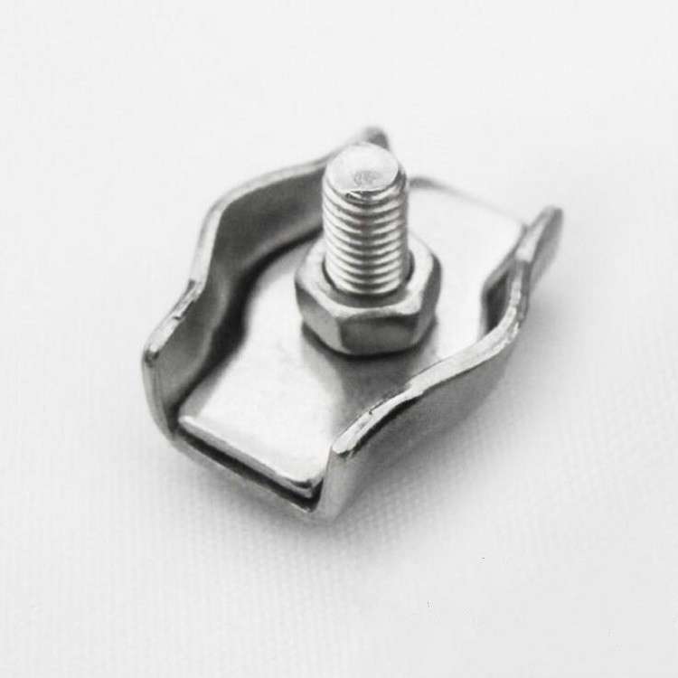 5 PCS 304 Stainless Steel Plate Single Clip Double Clamp Wire Rope Clamp, Specification:M2, Style:Si