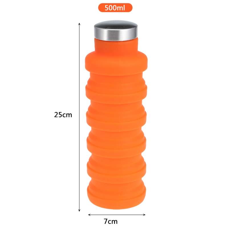 Portable Silicone Water Bottle Retractable Folding Coffee Bottle Outdoor Travel Drinking Sport Drink