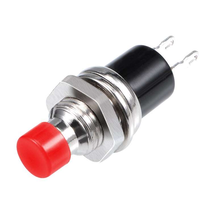 10 PCS 7mm Thread Multicolor 2 Pins Momentary Push Button Switch(White)