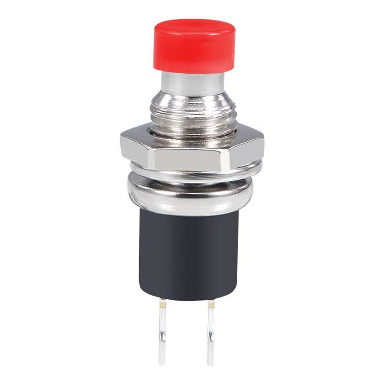10 PCS 7mm Thread Multicolor 2 Pins Momentary Push Button Switch(White)