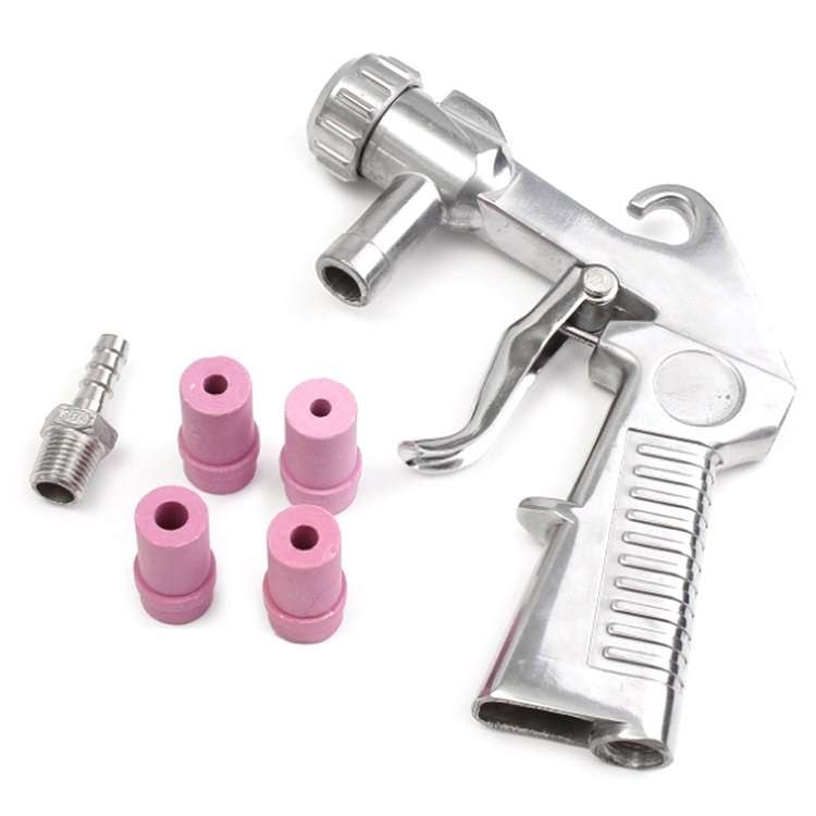 Handheld Sandblasting Tool Pneumatic Sandblasting Glass Derusting Tool, Style:Package A