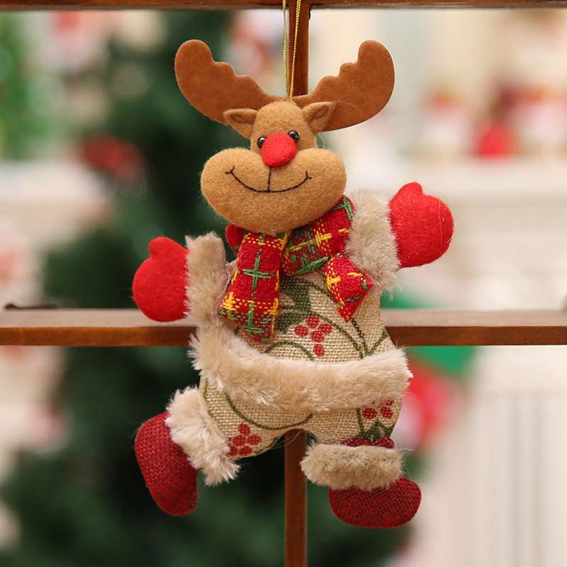 Christmas Ornaments Gift Santa Claus Snowman Dancing Pendant Tree Toy Doll Hang Decorations( Santa C