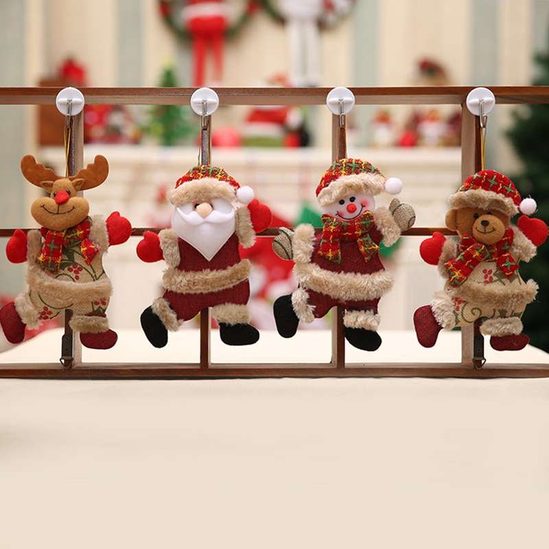 Christmas Ornaments Gift Santa Claus Snowman Dancing Pendant Tree Toy Doll Hang Decorations( Santa C