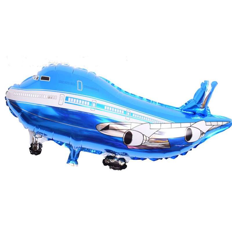 2 PCS Airplane Model Balloon Toy Cartoon Party Balloon Children Toy(Blue)