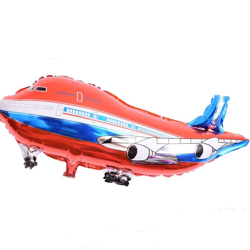 2 PCS Airplane Model Balloon Toy Cartoon Party Balloon Children Toy(Blue)