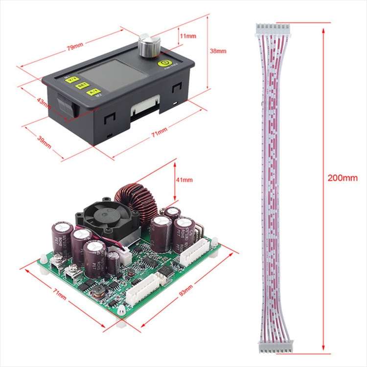 DPS5020 CNC DC Adjustable Regulated Power Supply Buck Module Integrated 50V / 20A Voltage Current Me
