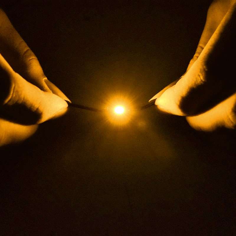 10 PCS T8.5 5050 Led 1 SMD Car Gauge Dash Bulb Dashboard Instrument Light Wedge Interior Lamp(Yellow