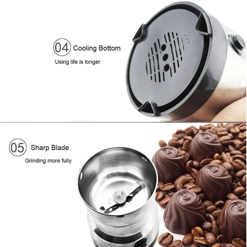 Multi-functional Coffee Grinder Stainless Electric Bean Grinder Herbal Medicine Grinding Machine, EU