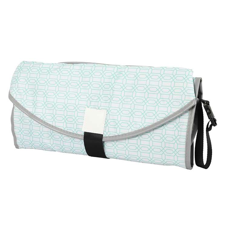 Baby Changing Diaper Pad Portable Folding Waterproof Nursing Pad, Size:One size(Yellow geometry)