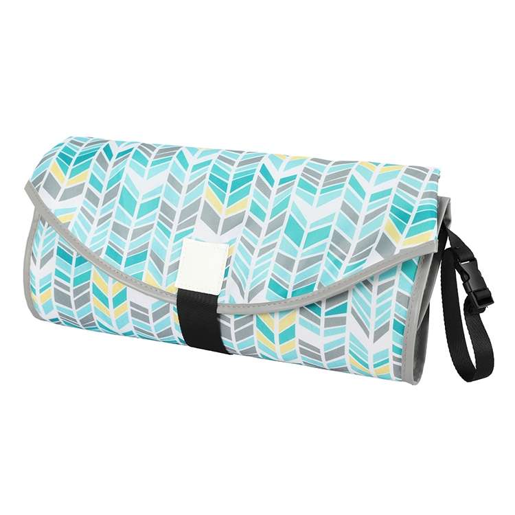 Baby Changing Diaper Pad Portable Folding Waterproof Nursing Pad, Size:One size(Yellow geometry)