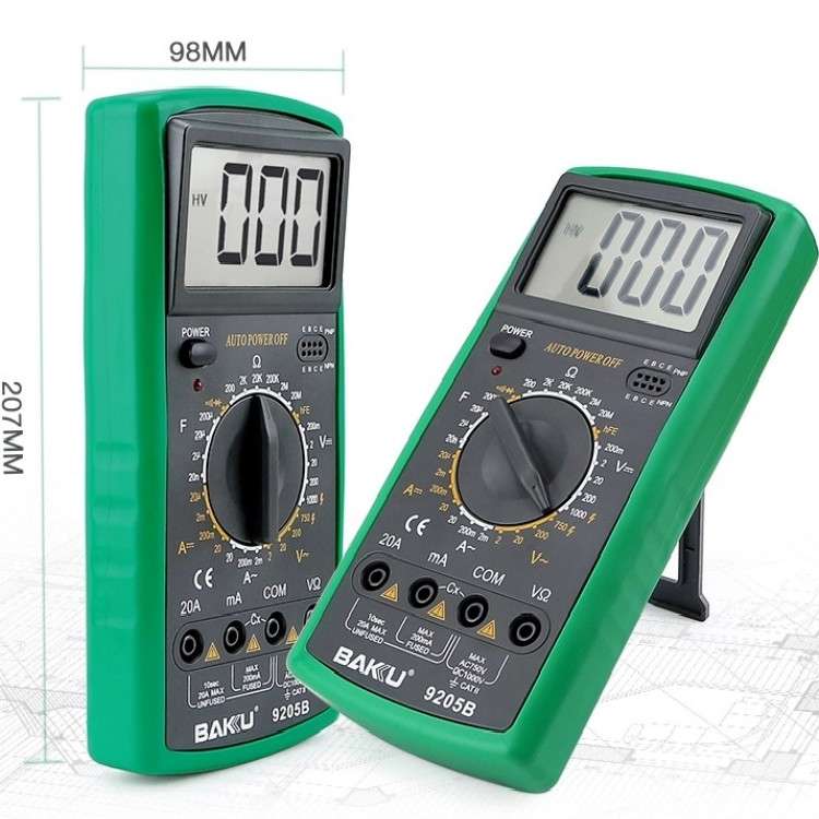 BAKU BK-9205B Measuring Capacitance Current Large Screen Display All-round Burn-proof Digital Multim