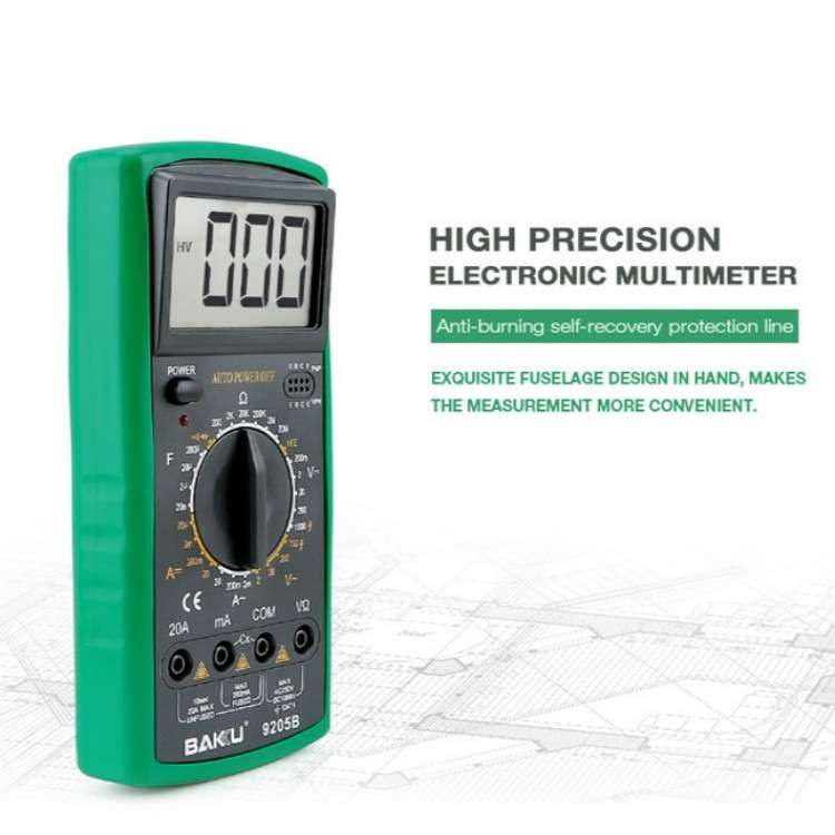 BAKU BK-9205B Measuring Capacitance Current Large Screen Display All-round Burn-proof Digital Multim