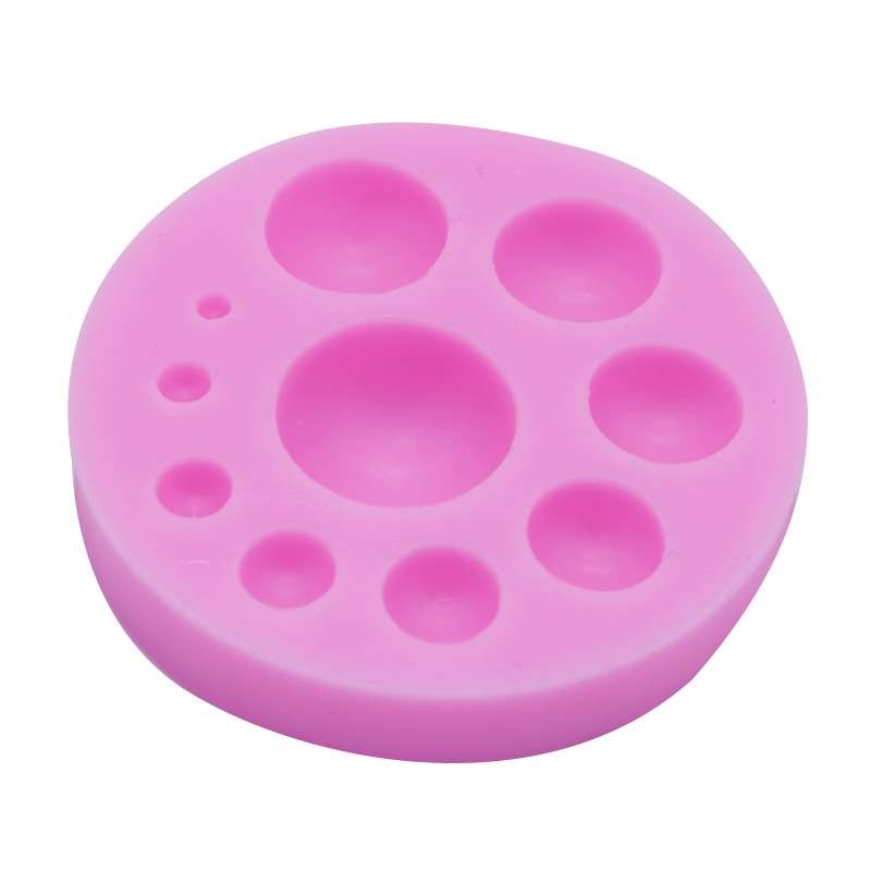 Round Silicone Fondant Cake Mold DIY Baking Decoration Chocolate Tool(Grey)