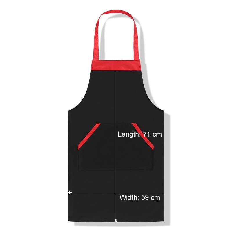 Solid Color Polyester Home Apron Antifouling Simple Adult Apron(Coffee)
