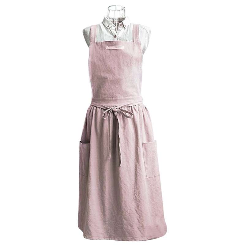 Cotton Simple Home Woman Apron(Oat)