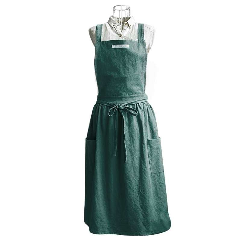 Cotton Simple Home Woman Apron(Oat)